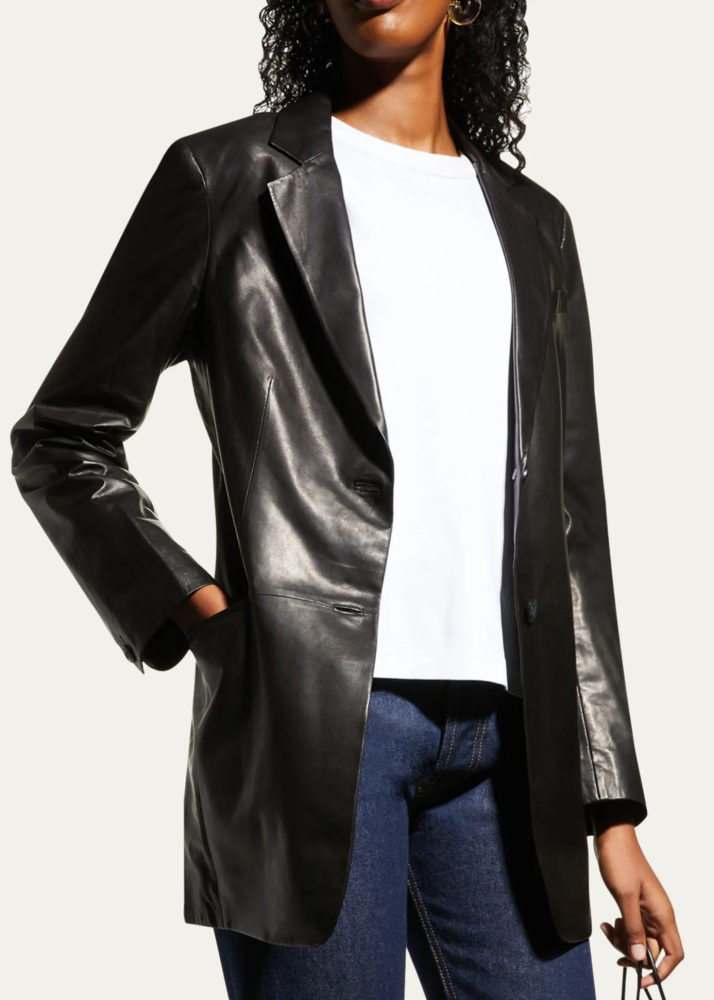 Rag & BoneCharles Lambskin Leather Blazer