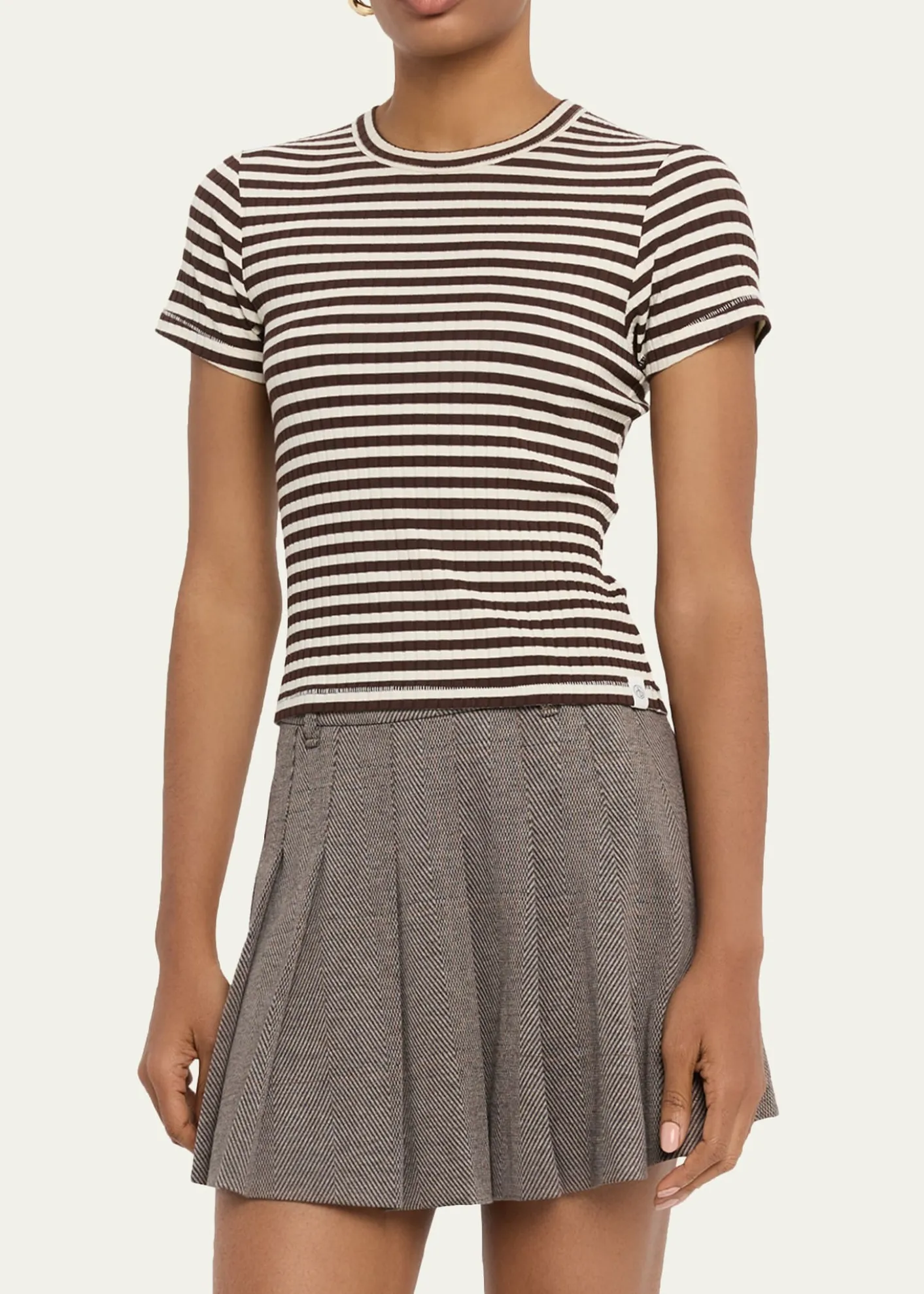 Rag & BoneLuca Stripe Rib-Knit Top