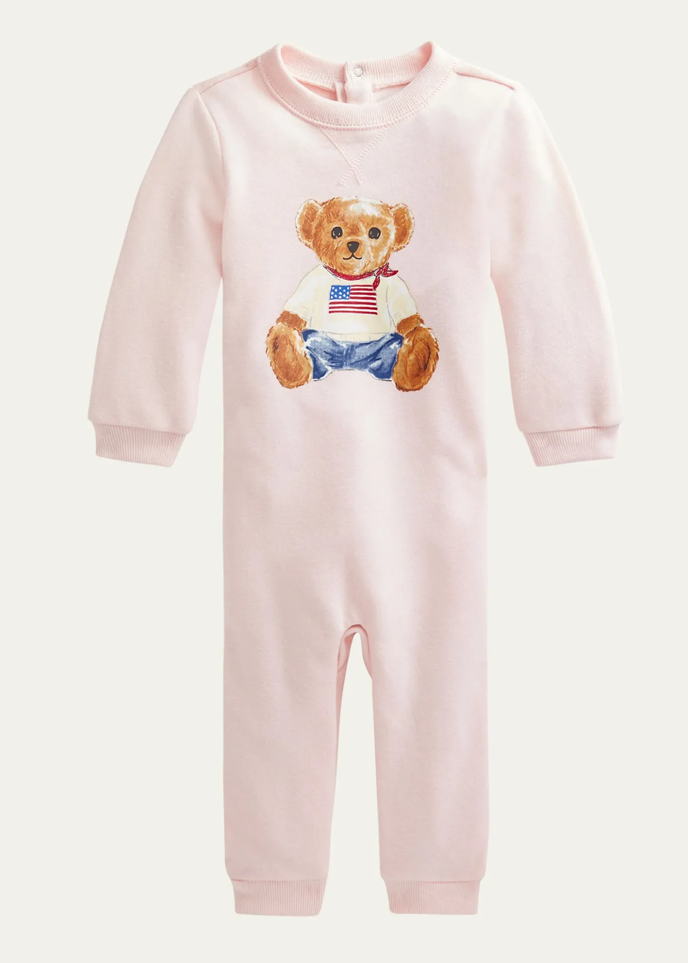 Ralph Lauren ChildrenswearGirl's Polar Bear Coverall, Size Newborn-12M