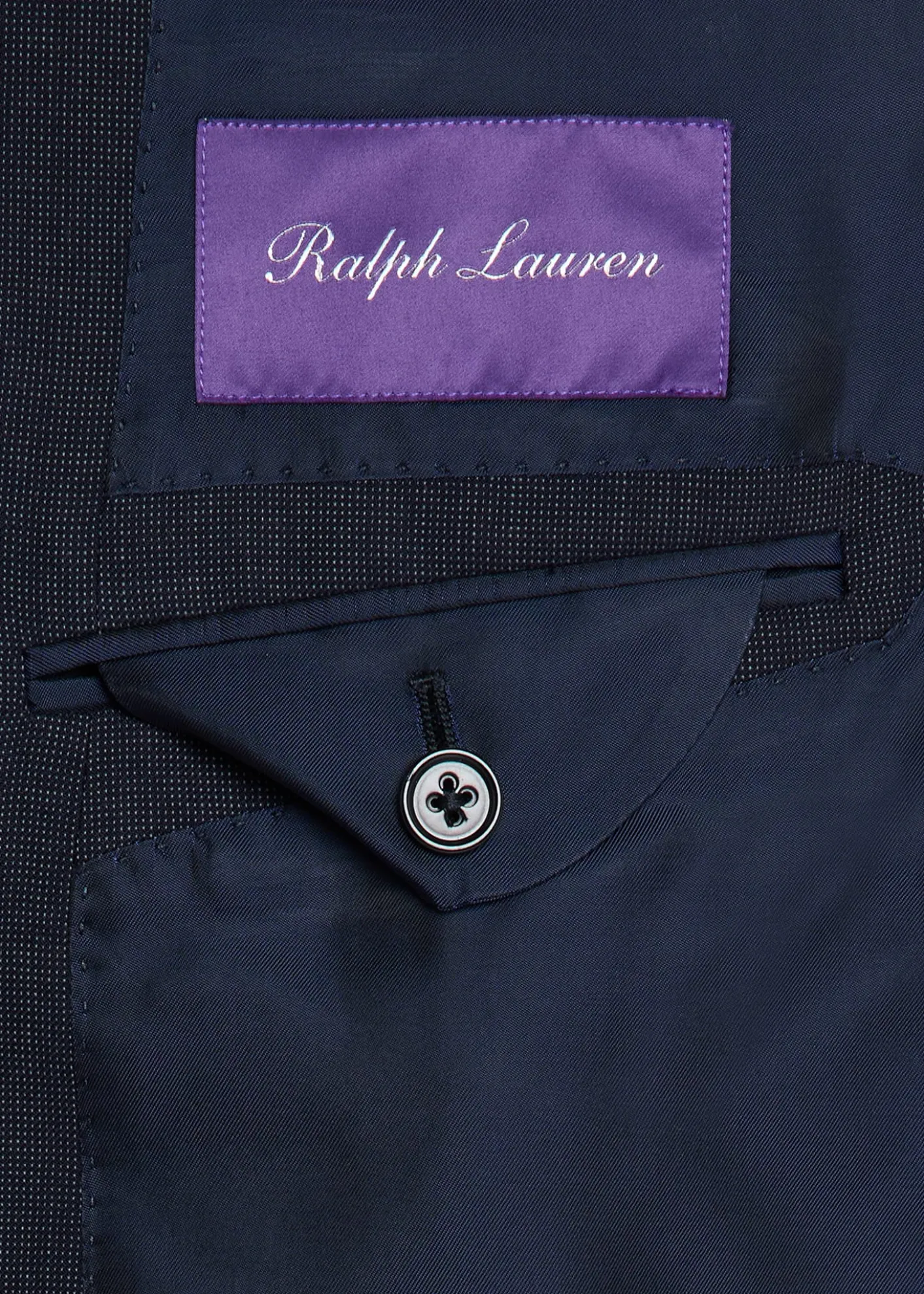Ralph Lauren Purple LabelKent Hand-Tailored Pin Dot Suit