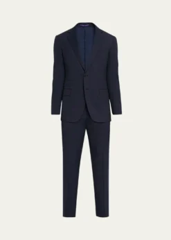 Ralph Lauren Purple LabelKent Hand-Tailored Pin Dot Suit