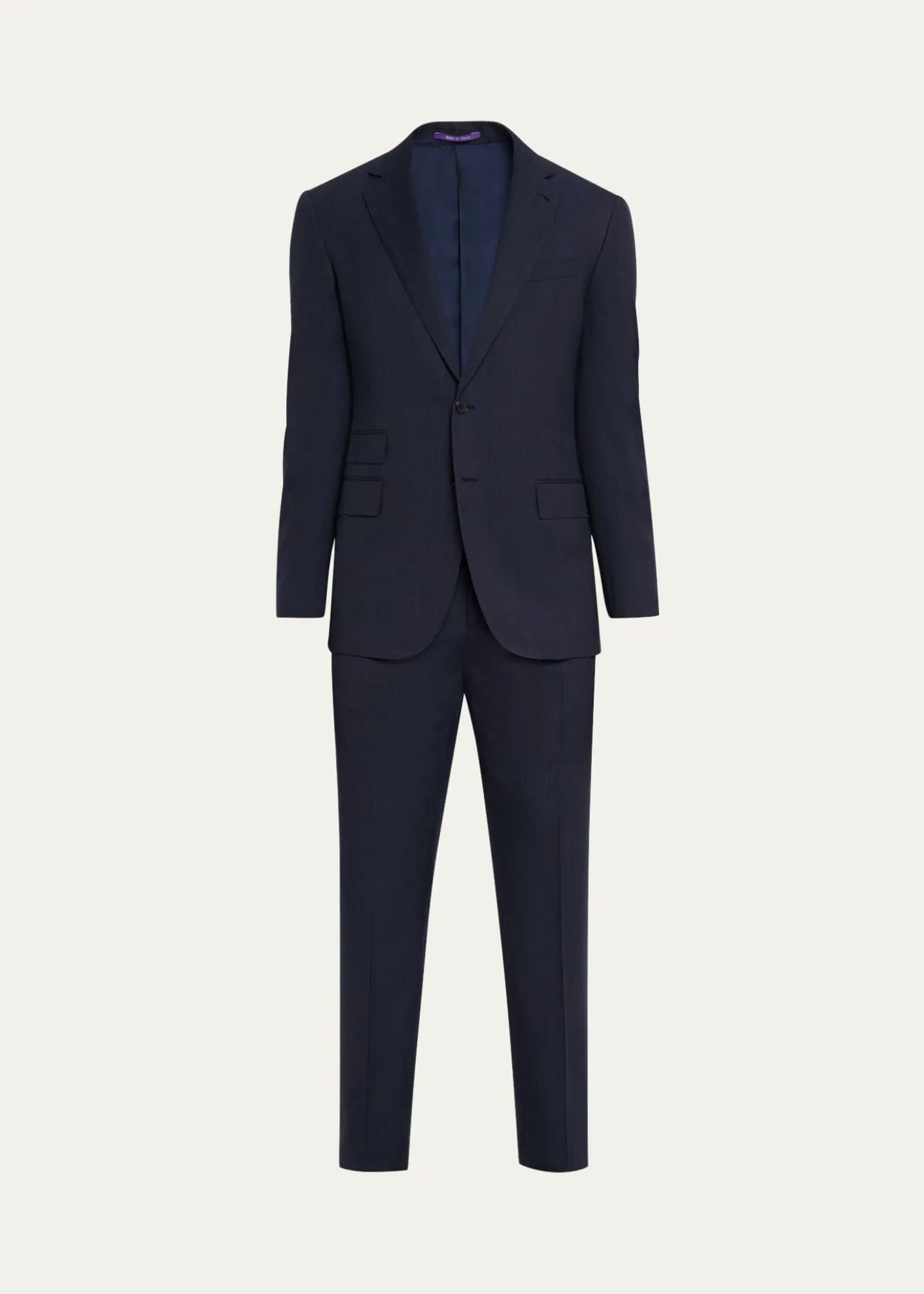 Ralph Lauren Purple LabelKent Hand-Tailored Pin Dot Suit