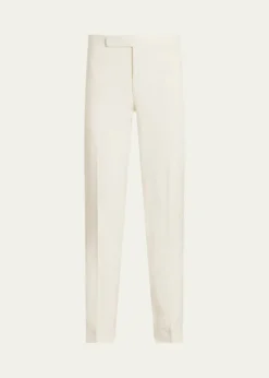 Ralph Lauren Purple LabelMen's Gregory Hand-Tailored Silk-Linen Trouser