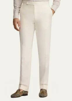 Ralph Lauren Purple LabelMen's Gregory Hand-Tailored Silk-Linen Trouser