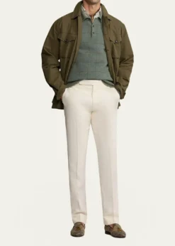Ralph Lauren Purple LabelMen's Gregory Hand-Tailored Silk-Linen Trouser
