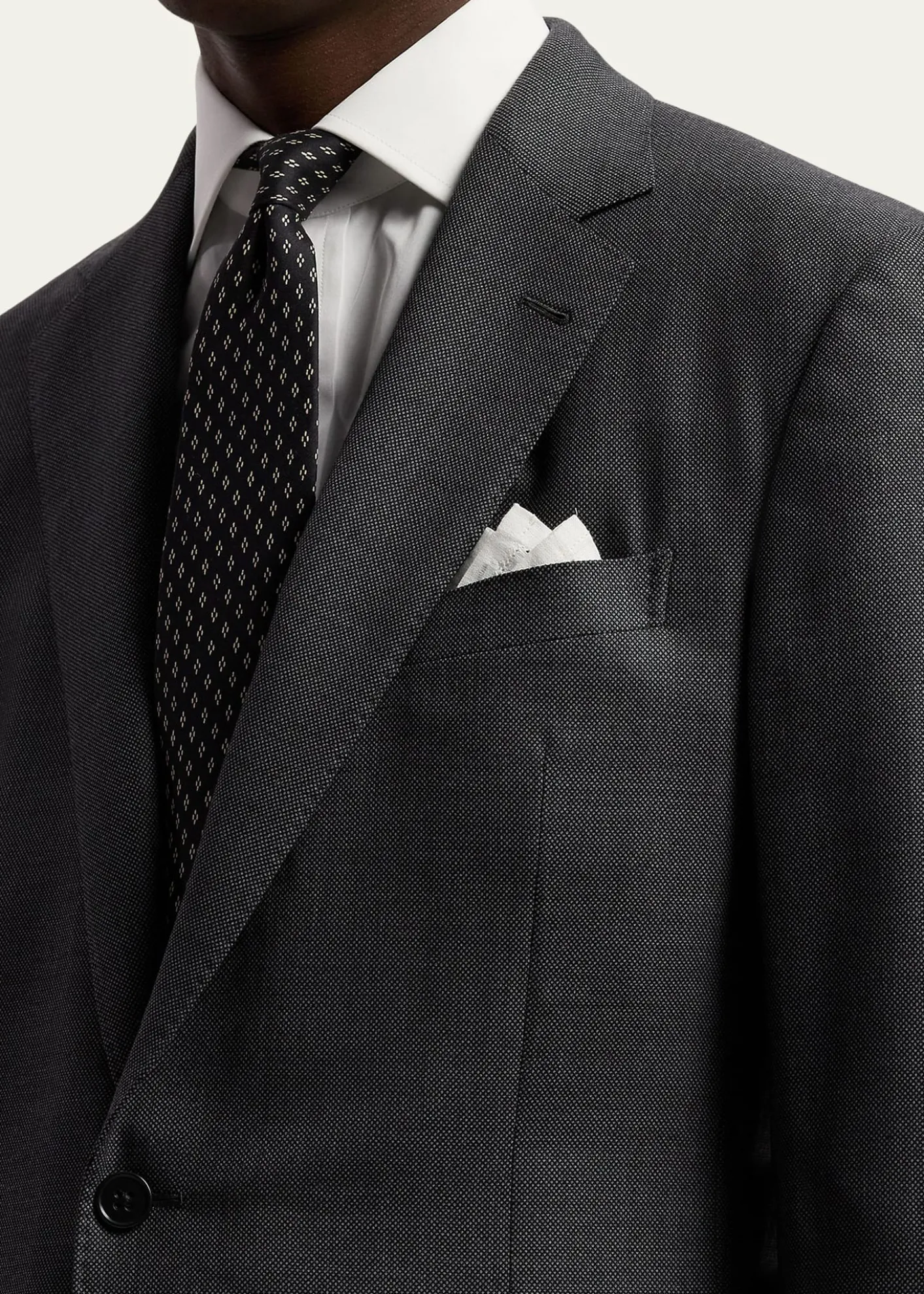 Ralph Lauren Purple LabelKent Hand-Tailored Wool Birdseye Suit