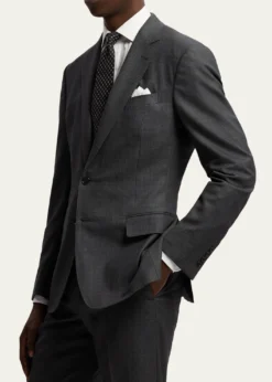 Ralph Lauren Purple LabelKent Hand-Tailored Wool Birdseye Suit