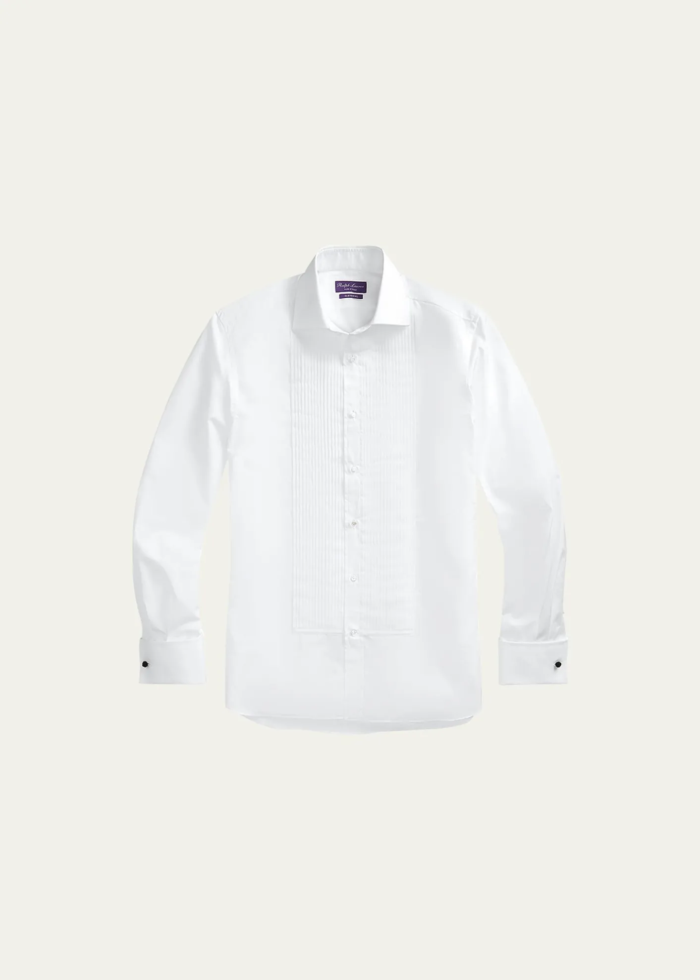 Ralph Lauren Purple LabelPoplin French Cuff Tuxedo Shirt