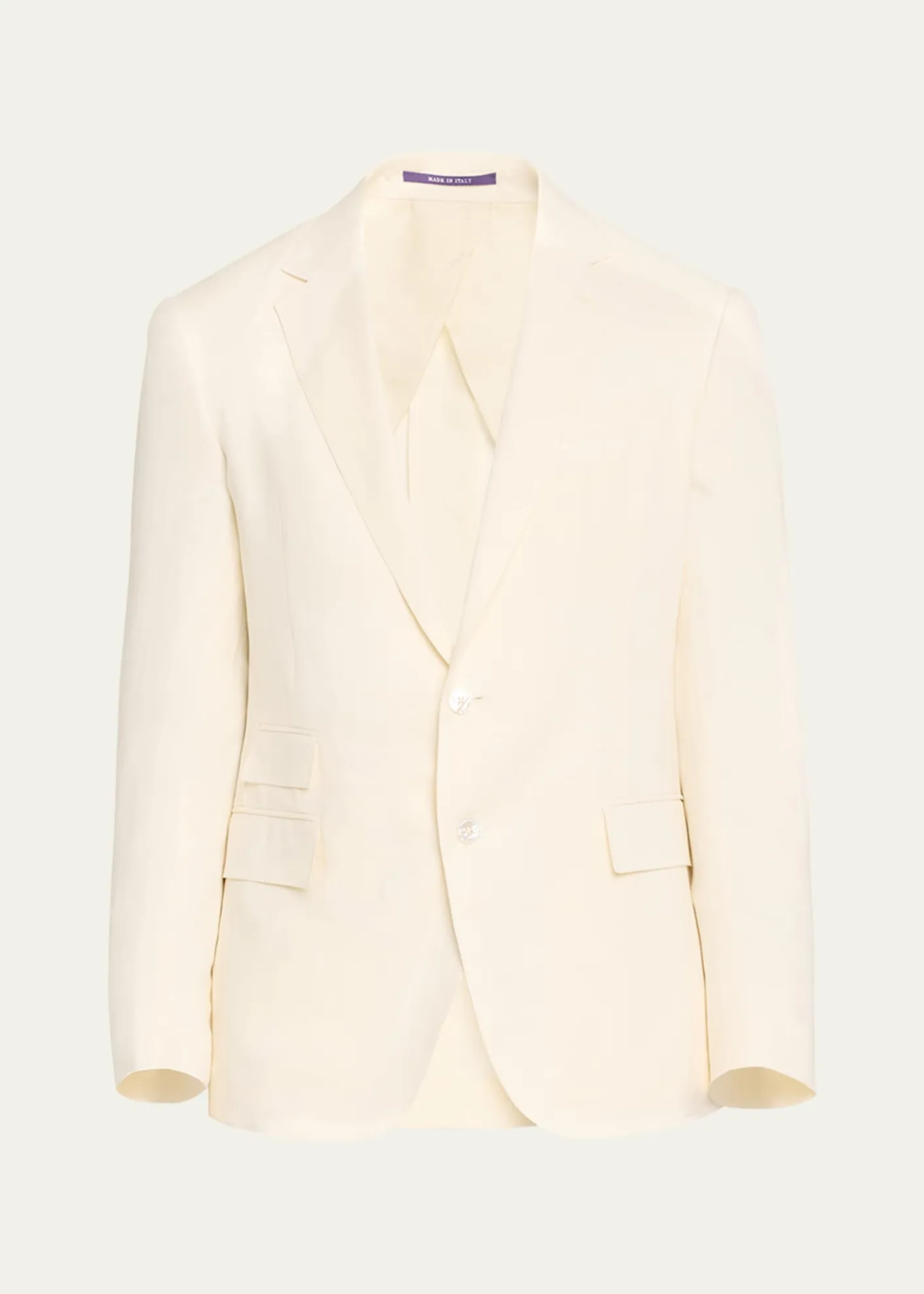 Ralph Lauren Purple LabelKent Hand-Tailored Silk-Linen Jacket