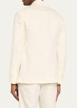 Ralph Lauren Purple LabelKent Hand-Tailored Silk-Linen Jacket