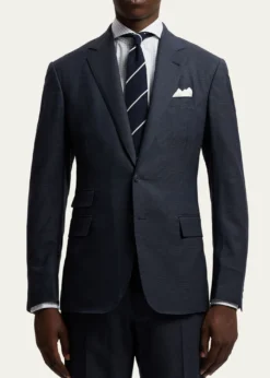 Ralph Lauren Purple LabelKent Hand-Tailored Glen Plaid Wool Suit