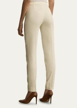 Ralph Lauren CollectionAnnie Cream Crepe Slim-Leg Ankle Pants