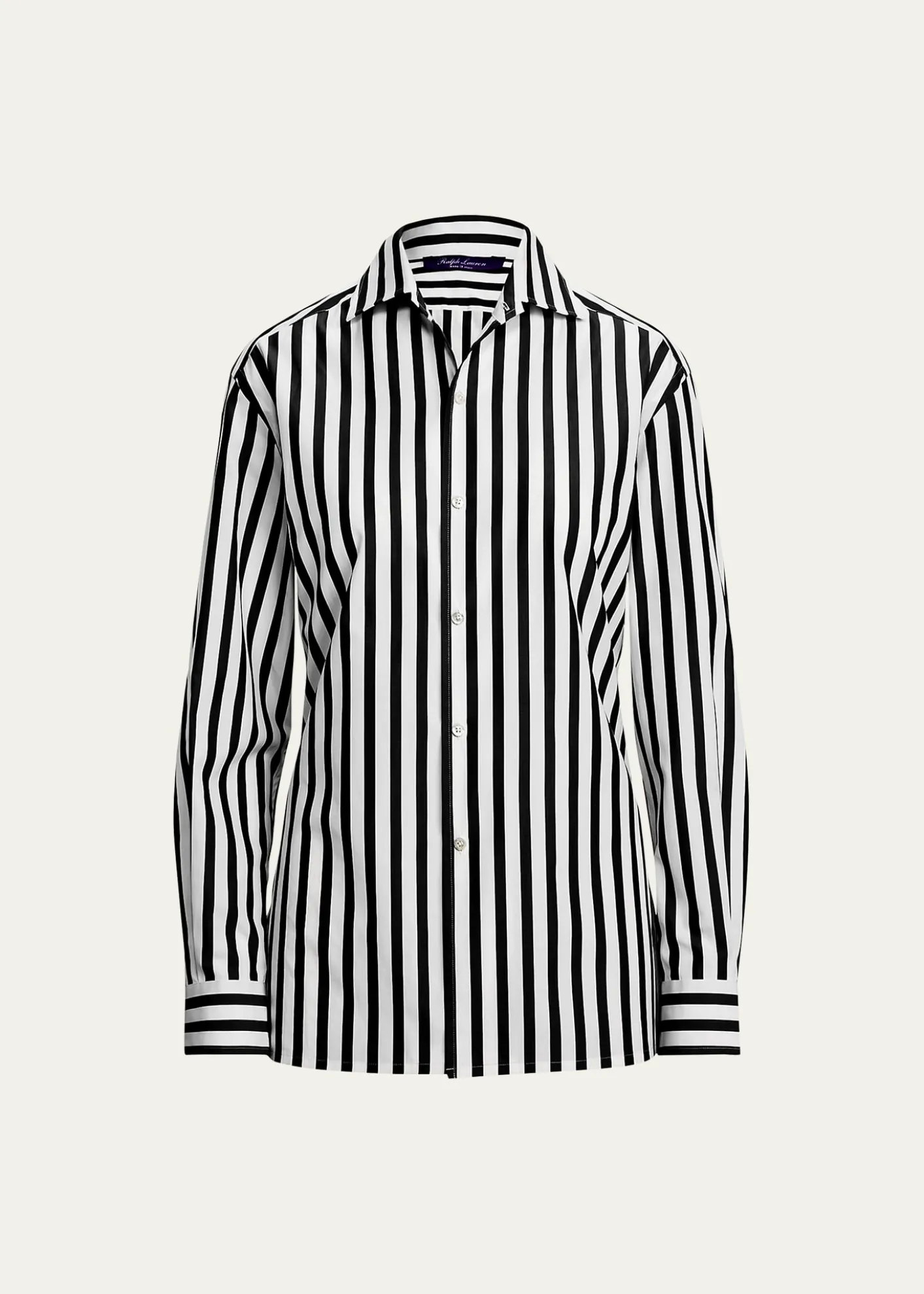 Ralph Lauren CollectionCapri Relaxed-Fit Striped Cotton Shirt