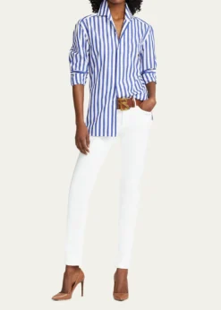 Ralph Lauren CollectionCapri Relaxed-Fit Striped Cotton Shirt