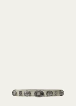 Ralph Lauren CollectionCasted Concho Leather Belt