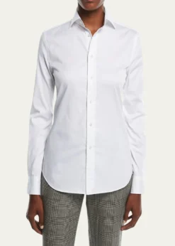 Ralph Lauren CollectionCharmain Slim-Fit Stretch Poplin Shirt