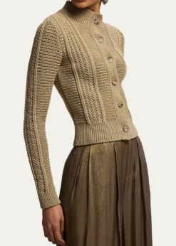 Ralph Lauren CollectionCotton Textured Cardigan Sweater