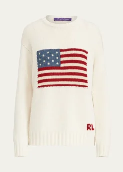Ralph Lauren CollectionFlag Cashmere Crewneck Sweater