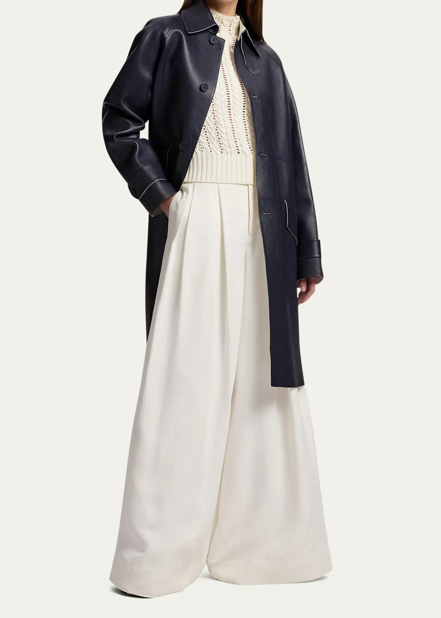 Ralph Lauren CollectionOttis Lambskin Balmacaan Coat