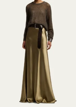 Ralph Lauren CollectionPebbled Vachetta Leather Belt