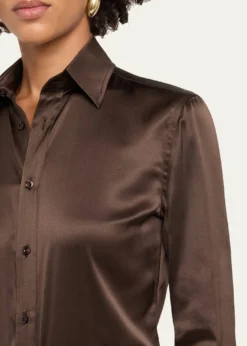 Ralph Lauren CollectionSilk Classic Button-Down Shirt