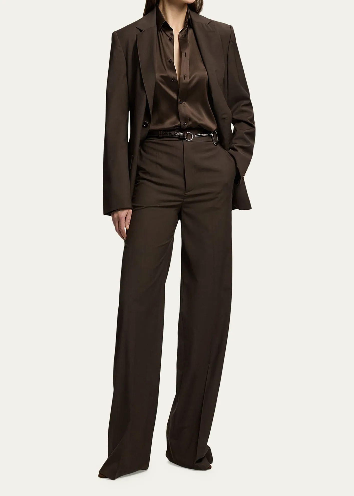 Ralph Lauren CollectionTri-Strap O-Ring Leather Belt