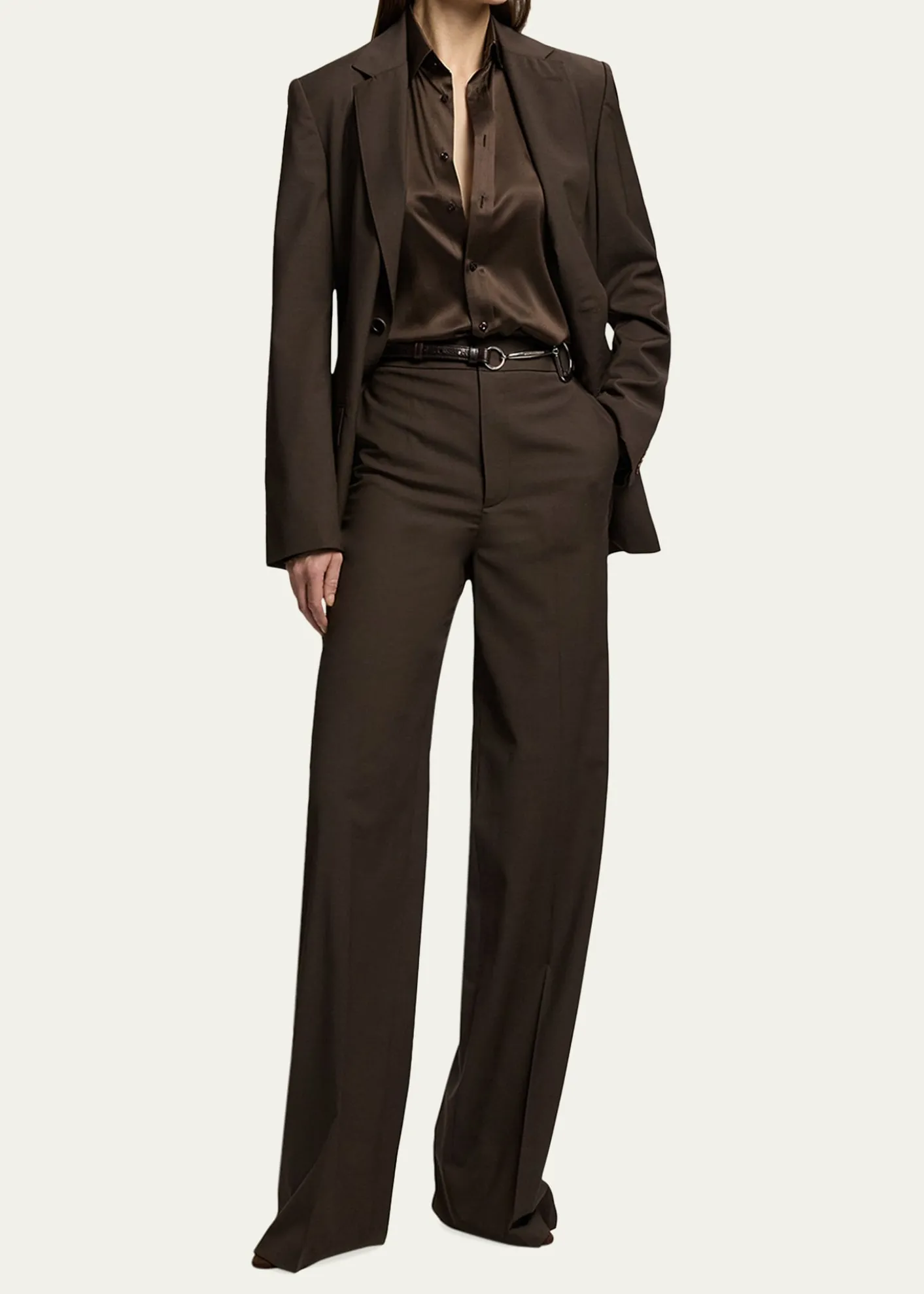 Ralph Lauren CollectionTri-Strap O-Ring Leather Belt