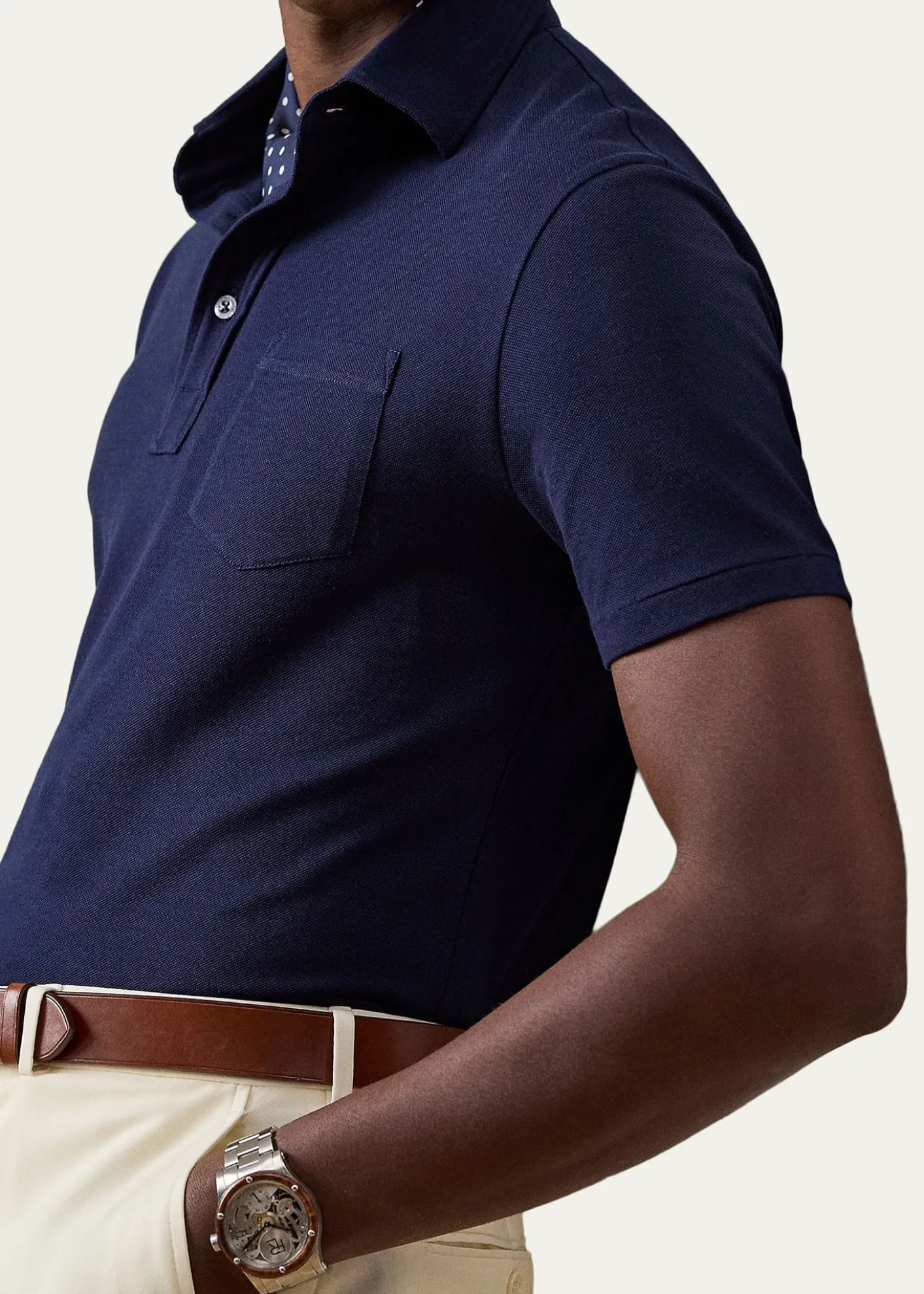 Ralph Lauren Purple LabelCotton-Cashmere Piqué Polo Shirt
