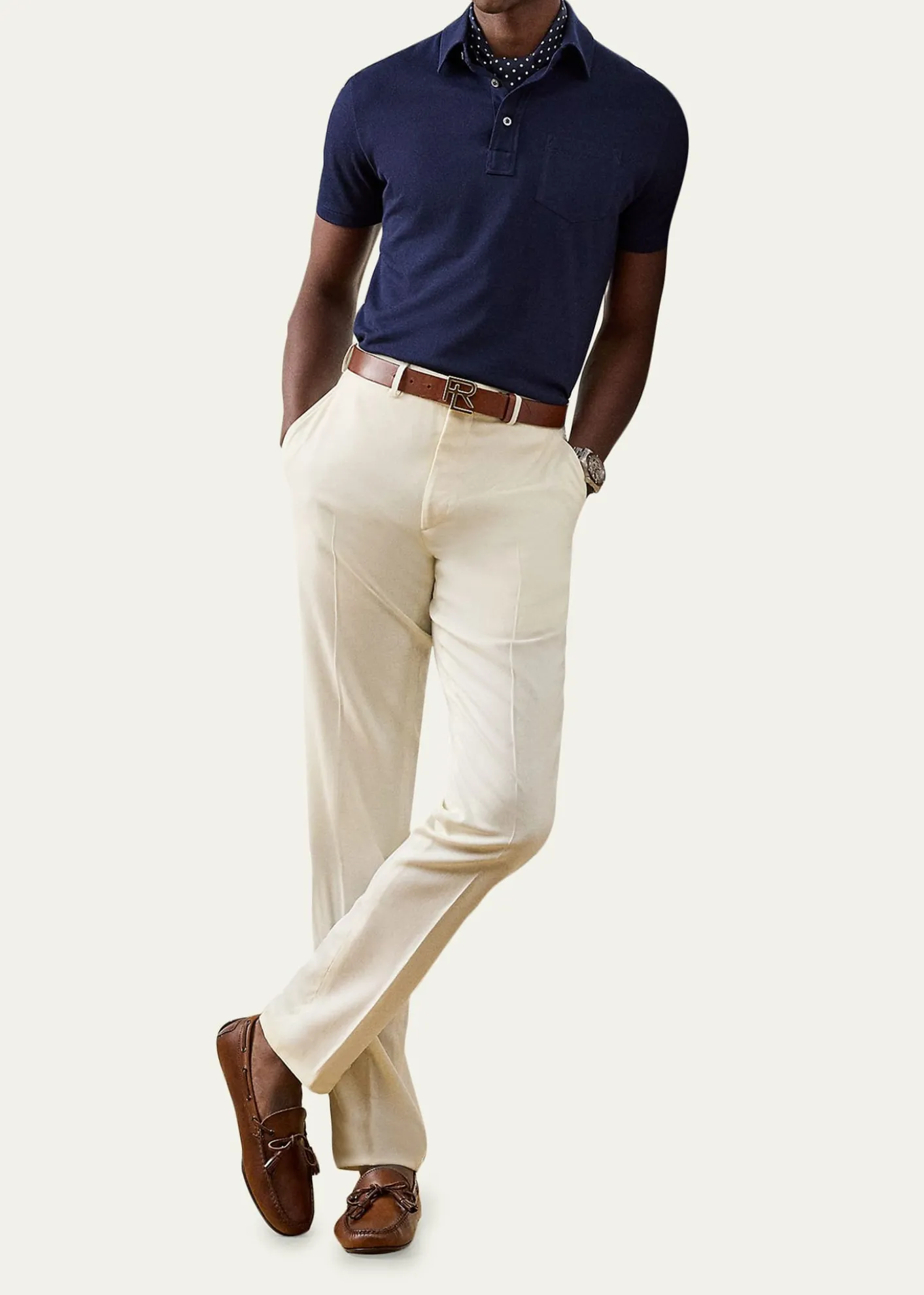 Ralph Lauren Purple LabelCotton-Cashmere Piqué Polo Shirt