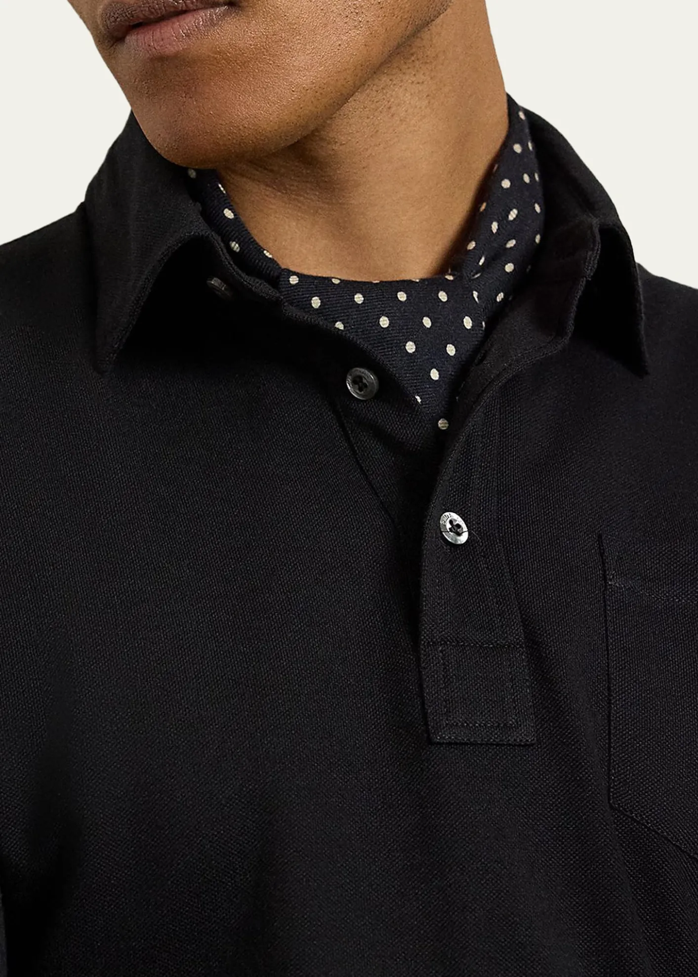 Ralph Lauren Purple LabelCotton-Cashmere Piqué Polo Shirt