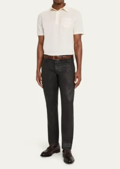 Ralph Lauren Purple LabelCotton-Cashmere Piqué Polo Shirt