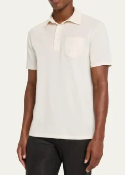 Ralph Lauren Purple LabelCotton-Cashmere Piqué Polo Shirt