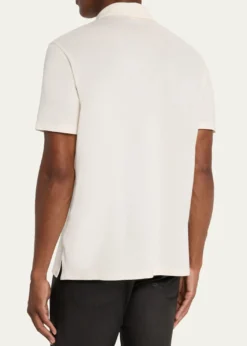Ralph Lauren Purple LabelCotton-Cashmere Piqué Polo Shirt