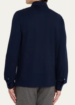 Ralph Lauren Purple LabelCotton-Cashmere Piqué Polo Shirt