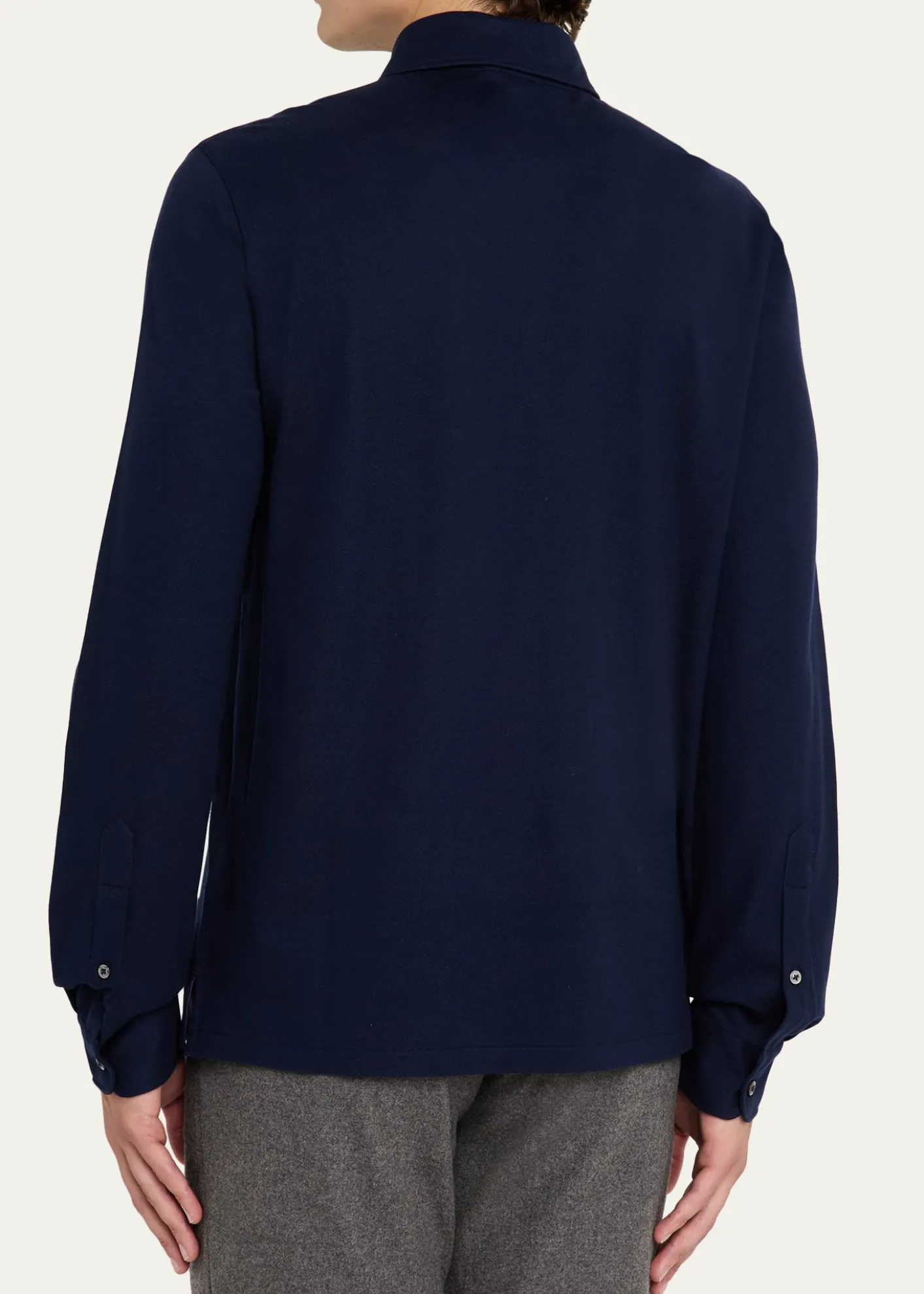 Ralph Lauren Purple LabelCotton-Cashmere Piqué Polo Shirt