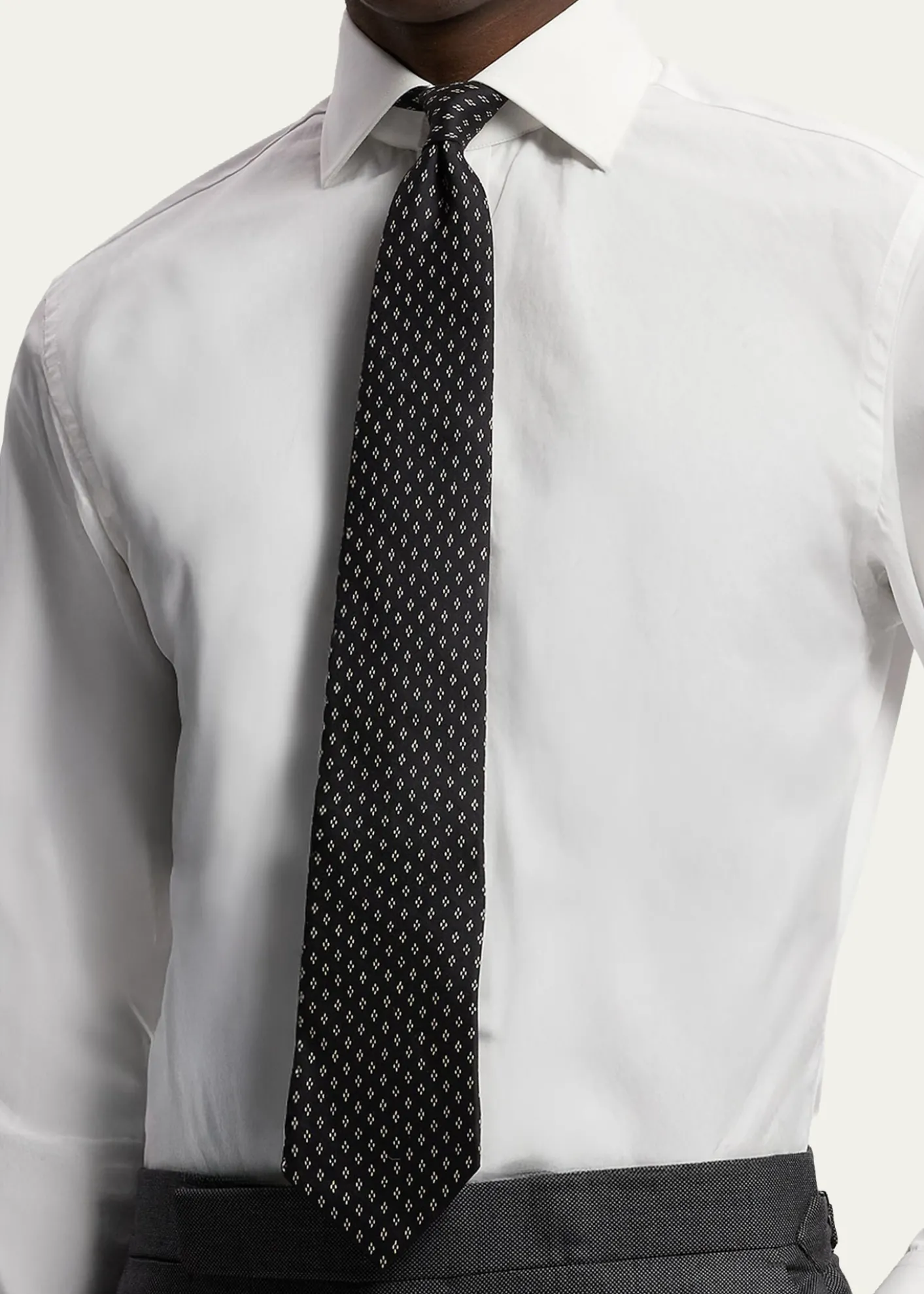 Ralph Lauren Purple LabelDotted-Diamond Silk Tie
