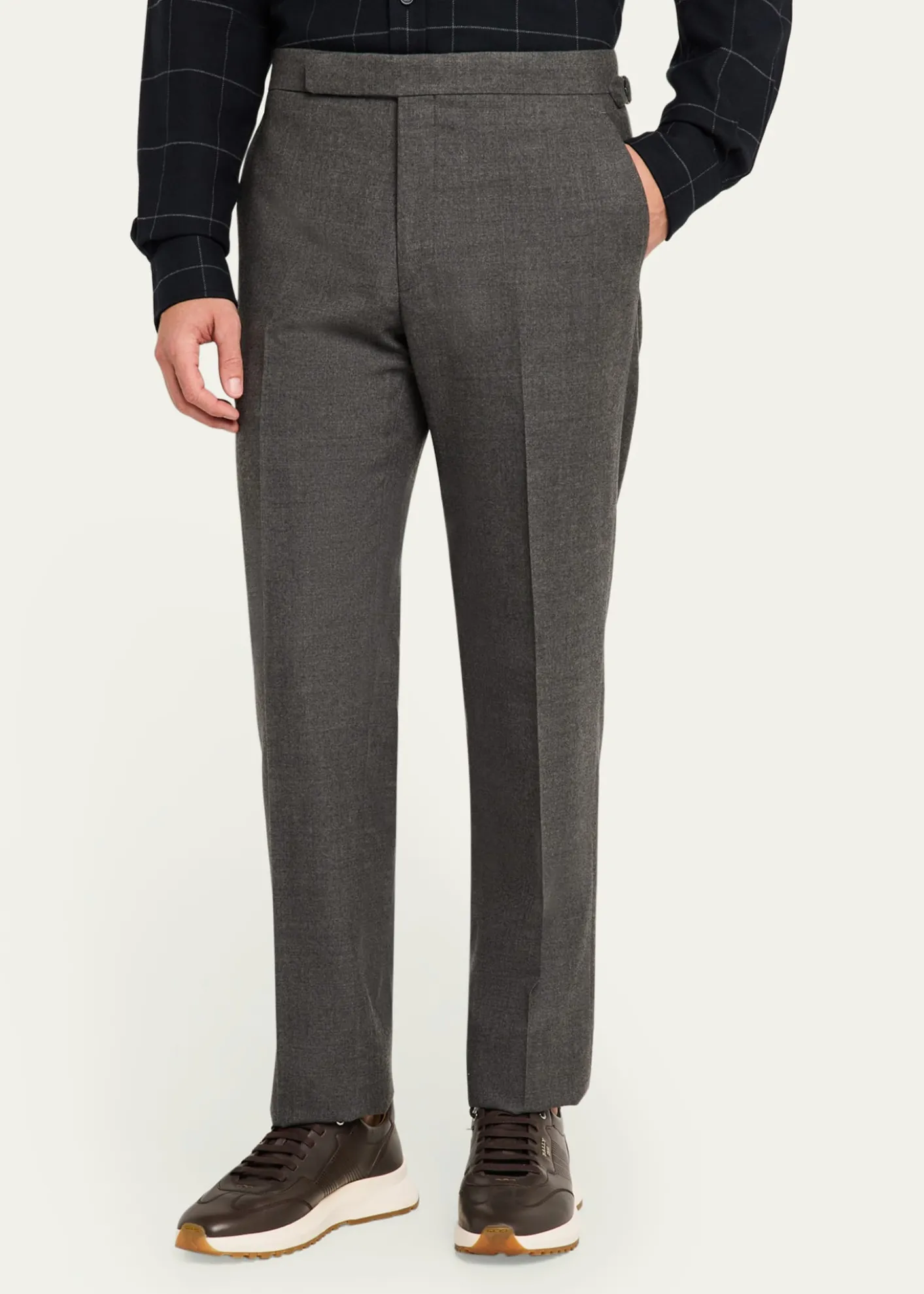 Ralph Lauren Purple LabelGregory Hand-Tailored Flannel Trouser