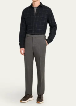 Ralph Lauren Purple LabelGregory Hand-Tailored Flannel Trouser