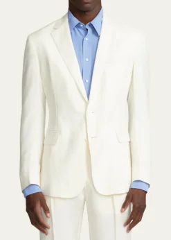 Ralph Lauren Purple LabelHadley Hand-Tailored Silk-Linen Jacket
