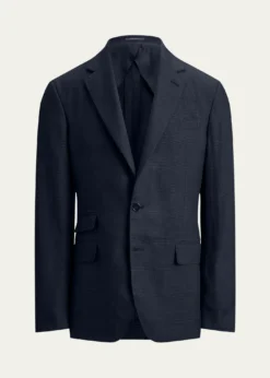 Ralph Lauren Purple LabelMen's Cotton and Cashmere Glen Plaid Single-Breasted Sport Coat