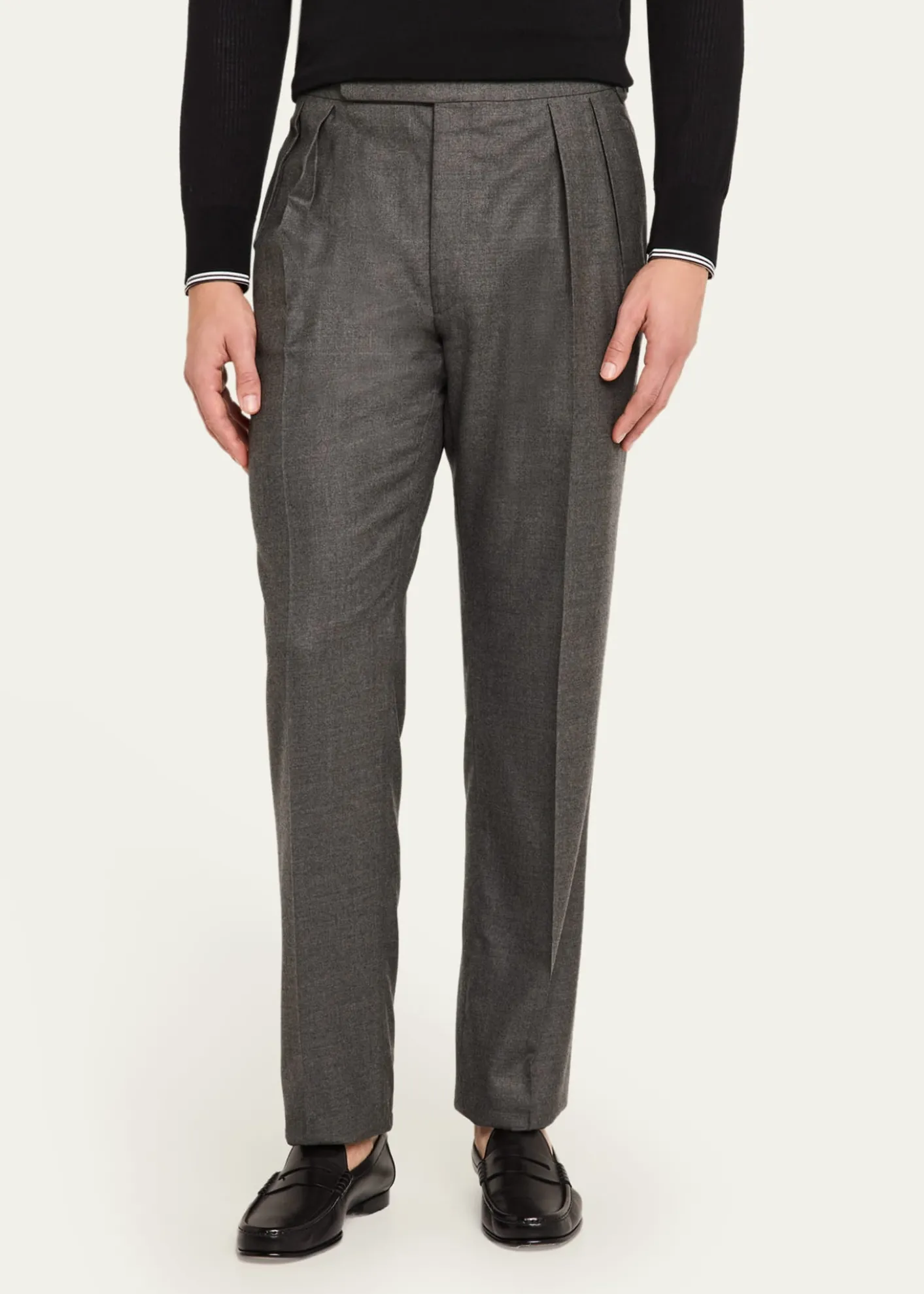 Ralph Lauren Purple LabelMen's Gregory Pleated Flannel Pants