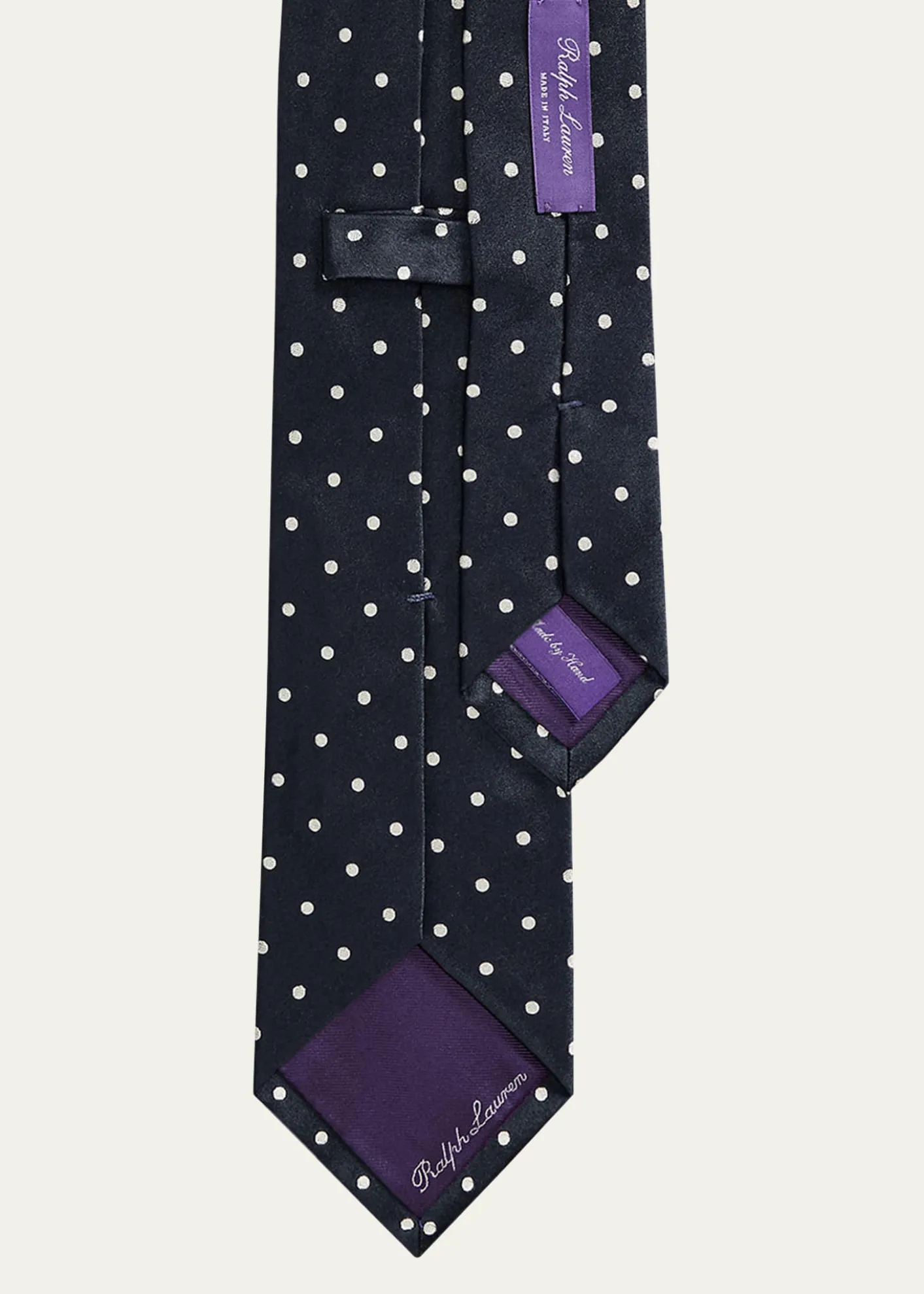 Ralph Lauren Purple LabelPolka-Dot Silk Satin Tie