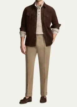 Ralph Lauren Purple LabelSuede Overshirt