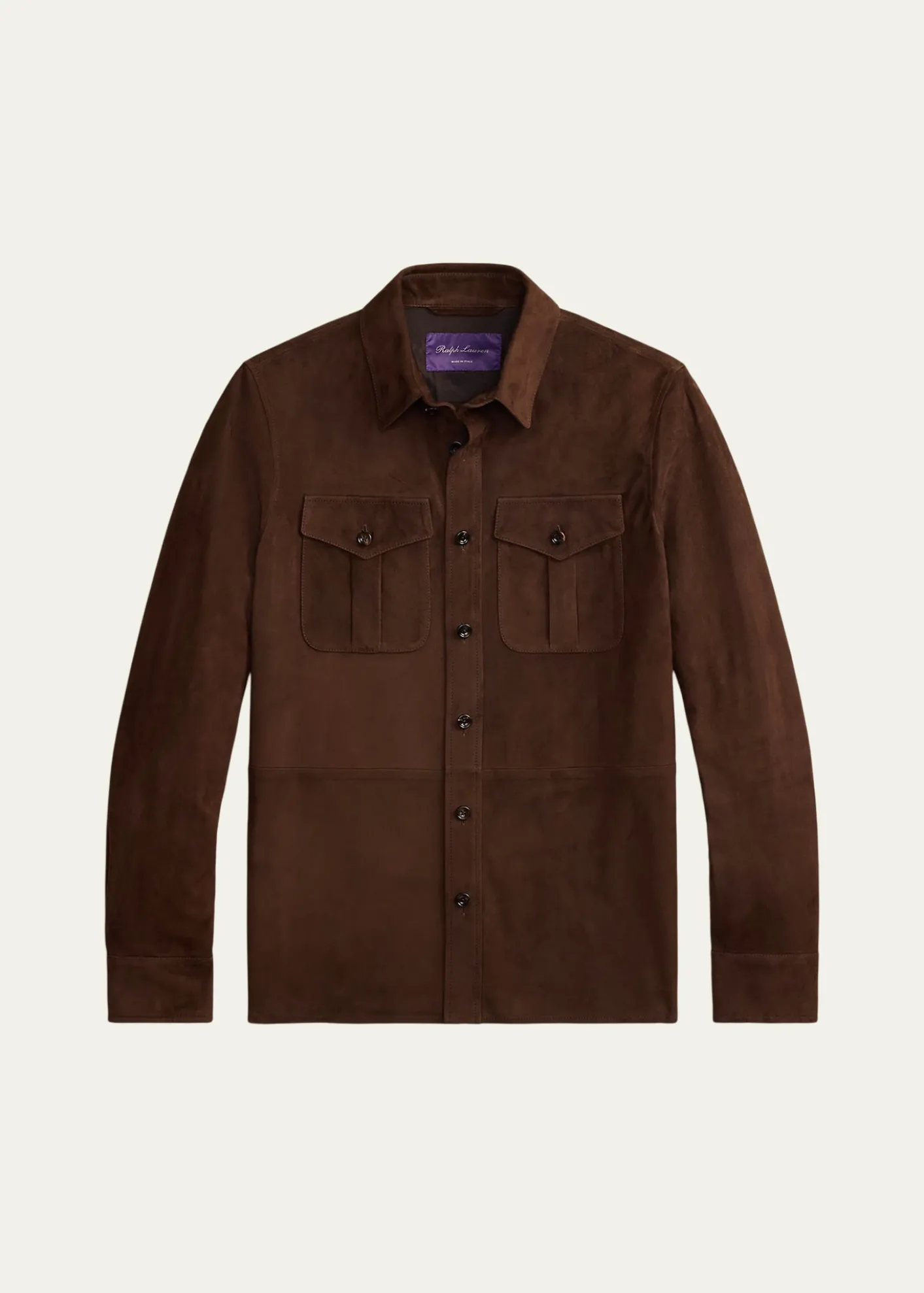 Ralph Lauren Purple LabelSuede Overshirt