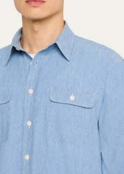 Ralph Lauren Purple LabelWashed Chambray Shirt