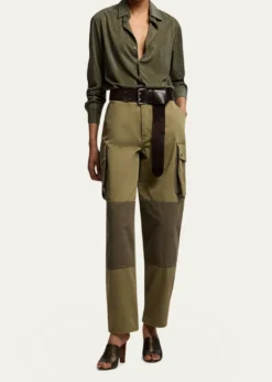 Ralph LaurenSilk Long-Sleeve Mesh Shirt
