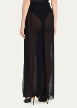 Ramy BrookAthena Side-Split Wide-Leg Cotton Pants
