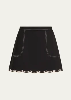 Ramy BrookCheryl Scallop-Hem Mini Skirt