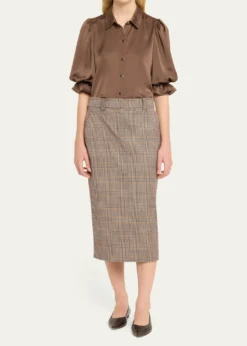 Ramy BrookClarissa Plaid Midi Skirt