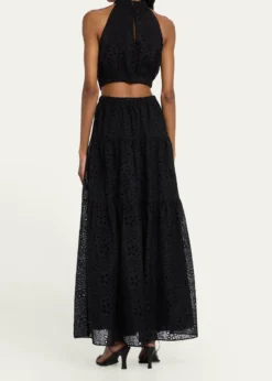 Ramy BrookClaudia Embroidered Cutout Maxi Dress